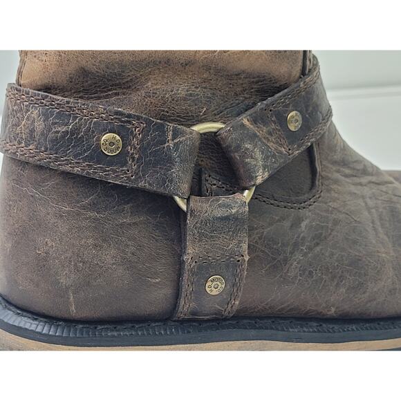 Harley Davidson Salley 11-inch Brown Leather Motorcycle Boots Women's Sz 8.5 - Picture 4 of 11